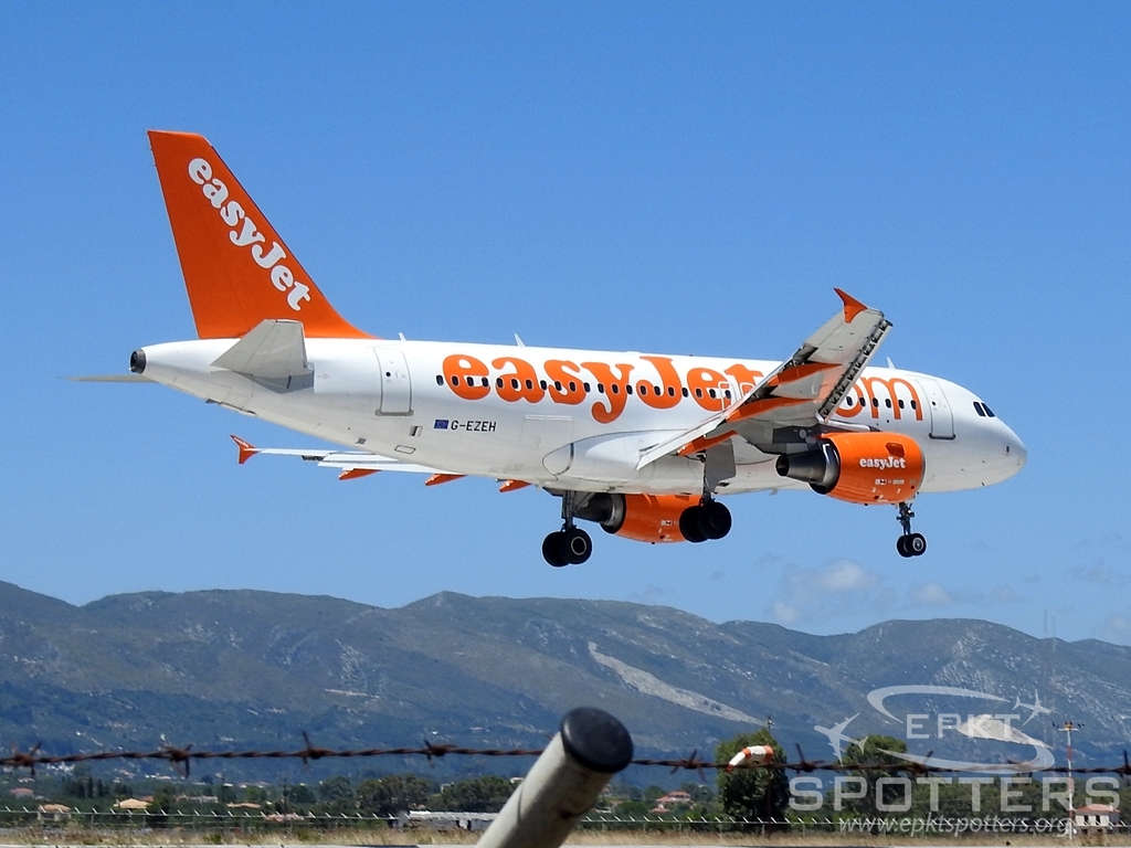 G-EZEH - Airbus A319 111 (easyJet) / Dionysios Solomos - Zakynthos Greece [LGZA/ZTH]