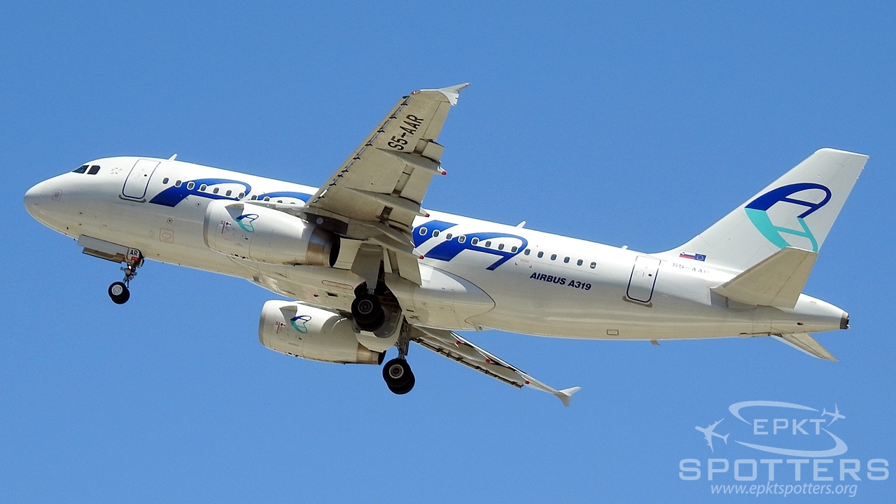 S5-AAR - Airbus A319 -132 (Adria Airways) / Dionysios Solomos - Zakynthos Greece [LGZA/ZTH]