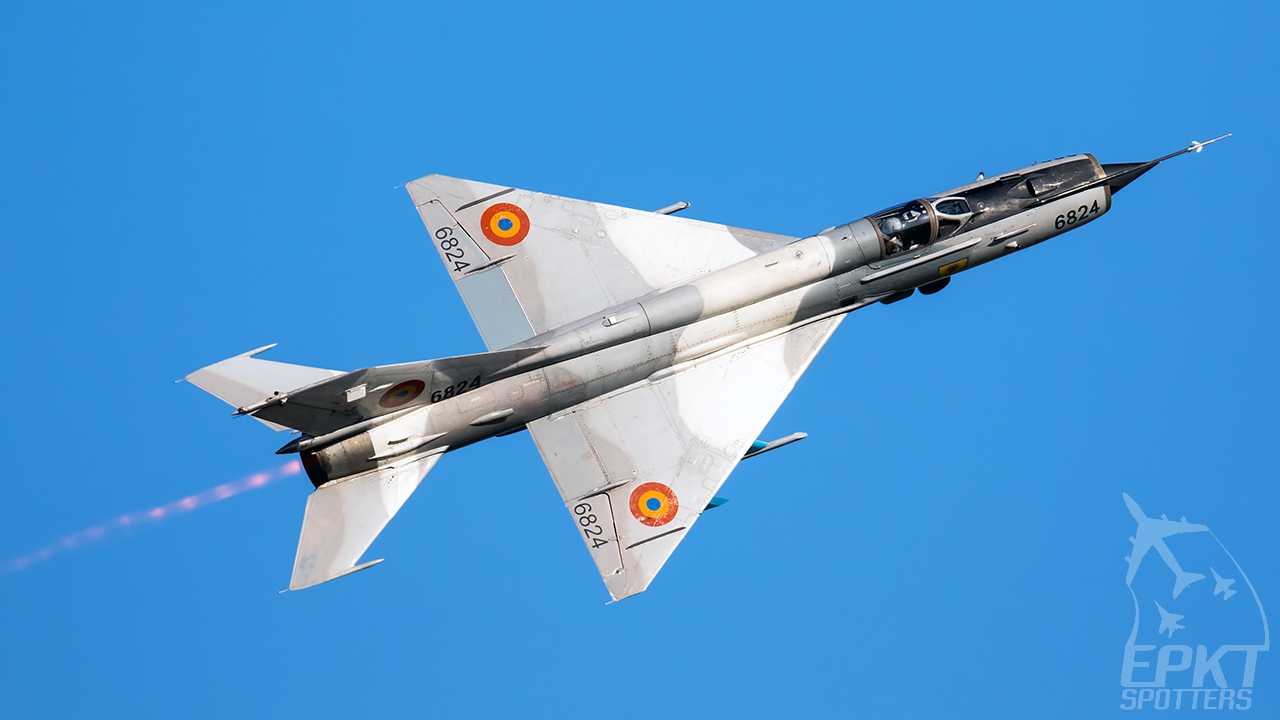 6824 - Mikoyan-Gurevich MiG-21  MF Lancer C (Romania - Air Force) / Leos Janacek Airport - Ostrava Czech Republic [LKMT/OSR]